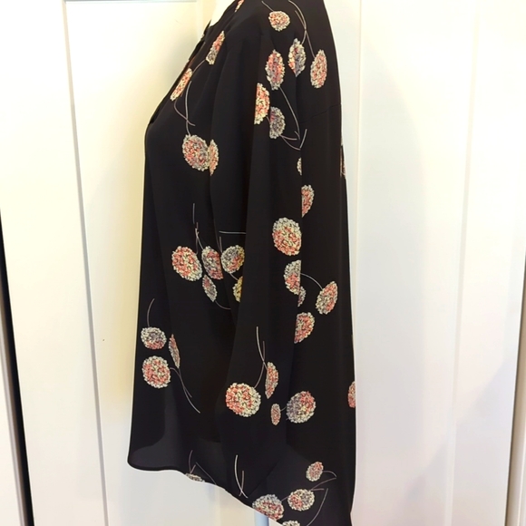 Danielrainn Black Floral Tunic L nwot - Picture 4 of 8